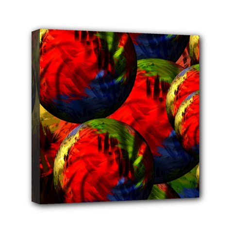 Balls Mini Canvas 6  X 6  (framed) by Siebenhuehner