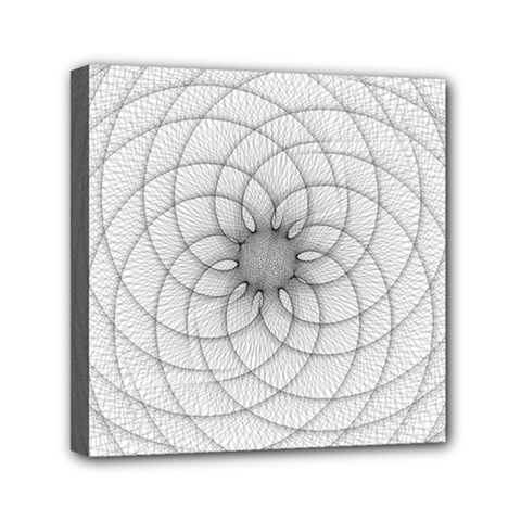 Spirograph Mini Canvas 6  X 6  (framed) by Siebenhuehner