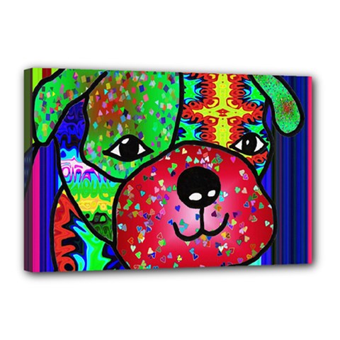 Pug Canvas 18  X 12  (framed) by Siebenhuehner