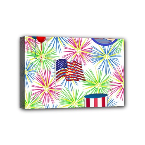 Patriot Fireworks Mini Canvas 6  X 4  (framed) by StuffOrSomething