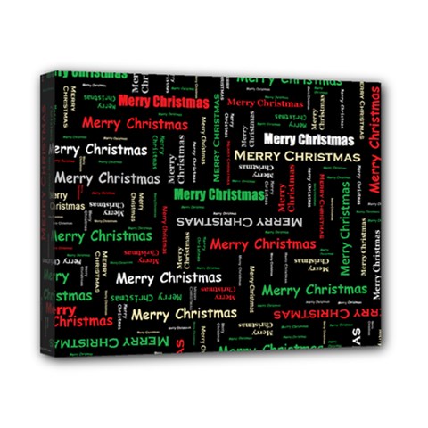 Merry Christmas Typography Art Canvas 10  X 8  (framed) by StuffOrSomething