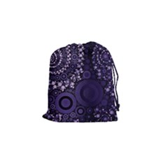 Deep Purple Swirls Drawstring Pouch (small) by OCDesignss
