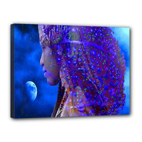 Moon Shadow Canvas 16  X 12  (framed) by icarusismartdesigns