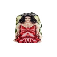 Cubist Woman Drawstring Pouch (medium) by icarusismartdesigns