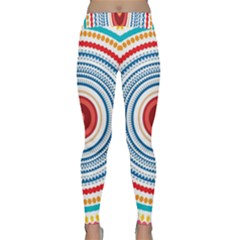 Colorful Round Kaleidoscope Yoga Leggings by LalyLauraFLM