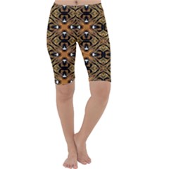 Faux Animal Print Pattern Cropped Leggings  by GardenOfOphir