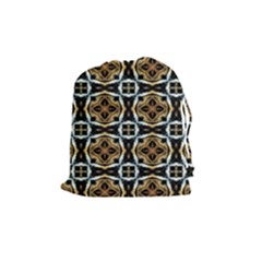 Faux Animal Print Pattern Drawstring Pouch (medium) by GardenOfOphir