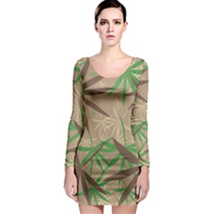 Leaves Long Sleeve Bodycon Dress by LalyLauraFLM