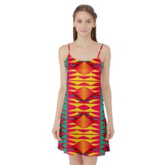 Colorful Tribal Texture Satin Night Slip by LalyLauraFLM