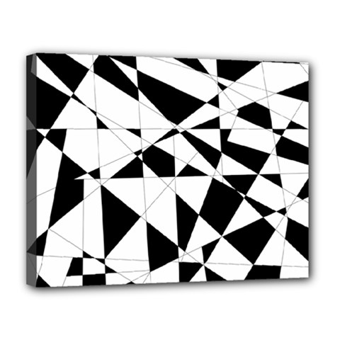 Shattered Life In Black & White Canvas 14  X 11  (framed) by StuffOrSomething
