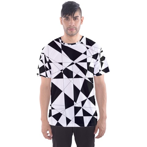 Shattered Life In Black & White Men s Sport Mesh Tee by StuffOrSomething