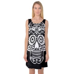Skull Sleeveless Satin Nightdresses by ImpressiveMoments