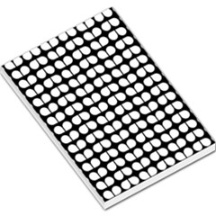 Black And White Leaf Pattern Large Memo Pads by GardenOfOphir