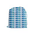 Blue Green Leaf Pattern Drawstring Pouches (Large)  View1