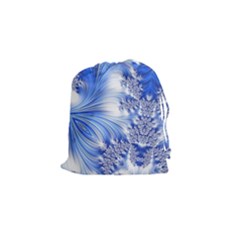 Special Fractal 17 Blue Drawstring Pouches (small)  by ImpressiveMoments