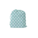 Blue And White Polka Dots Drawstring Pouches (Small)  View2