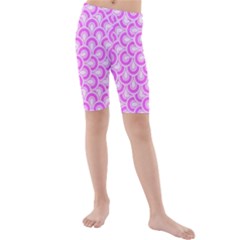 Retro Mirror Pattern Pink Kid s Swimwear by ImpressiveMoments