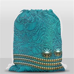 Wonderful Decorative Design With Floral Elements Drawstring Bag (small) by FantasyWorld7