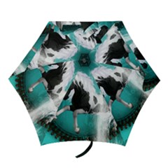 Beautiful Horse With Water Splash  Mini Folding Umbrellas by FantasyWorld7