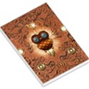 Steampunk, Funny Owl With Clicks And Gears Large Memo Pads View1