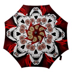 Funny Happy Skull Hook Handle Umbrellas (small) by FantasyWorld7