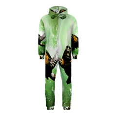 Beautiful Seaturtle With Bubbles Hooded Jumpsuit (kids) by FantasyWorld7