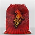 Lion With Flame And Wings In Yellow And Red Drawstring Bag (Small) View2