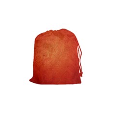 Orange Dot Art Drawstring Pouches (small)  by trendistuff