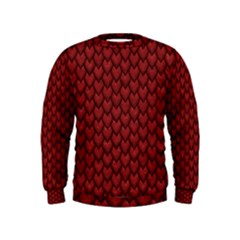 Red Reptile Skin Boys  Sweatshirts by trendistuff
