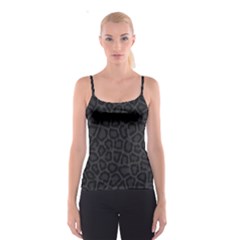 Black Leopard Print Spaghetti Strap Tops by trendistuff