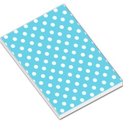 Sky Blue Polka Dots Large Memo Pads by GardenOfOphir