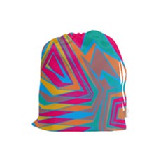 Distorted Shapes Drawstring Pouch by LalyLauraFLM