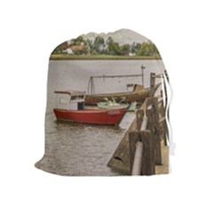 Santa Lucia River In Montevideo Uruguay Drawstring Pouches (extra Large) by dflcprints