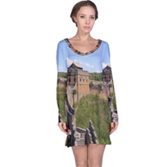 Great Wall Of China 3 Long Sleeve Nightdresses by trendistuff
