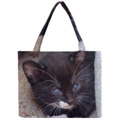Kitty In A Corner Tiny Tote Bags by trendistuff