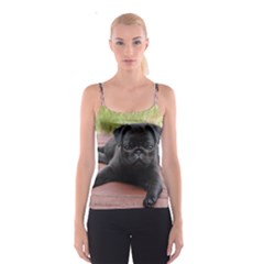 Alert Pug Puppy Spaghetti Strap Tops by trendistuff