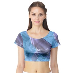 Dolphin 2 Short Sleeve Crop Top by trendistuff