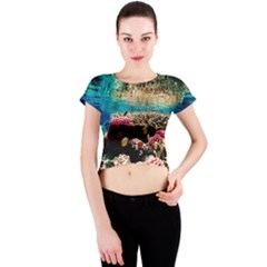 Coral Reefs 1 Crew Neck Crop Top by trendistuff
