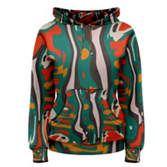 Retro Colors Chaos Women s Pullover Hoodie by LalyLauraFLM