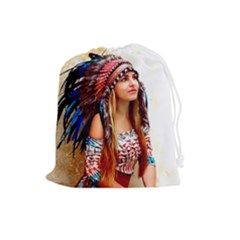 Indian 21 Drawstring Pouches (large)  by indianwarrior