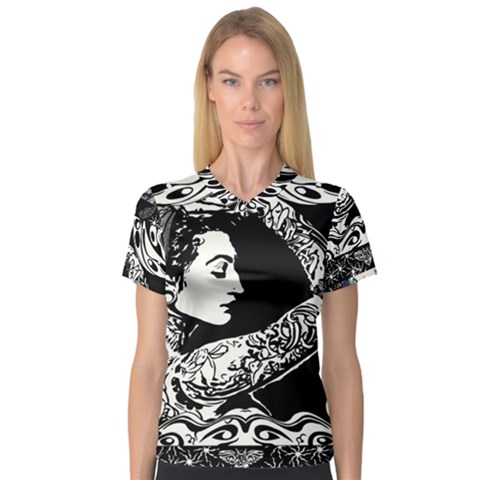 Tattooed Gypsie Women s V-neck Sport Mesh Tee by DryInk