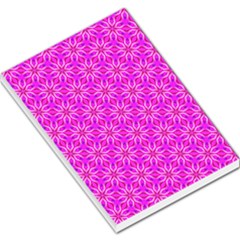 Pink Snowflakes Spinning In Winter Large Memo Pads by DianeClancy