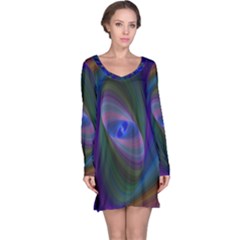 Eye Of The Galactic Storm Long Sleeve Nightdress by StuffOrSomething