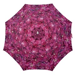 Festive Hot Pink Glitter Merry Christmas Tree  Straight Umbrellas by yoursparklingshop