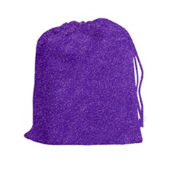 Festive Purple Glitter Texture Drawstring Pouches (xxl) by yoursparklingshop