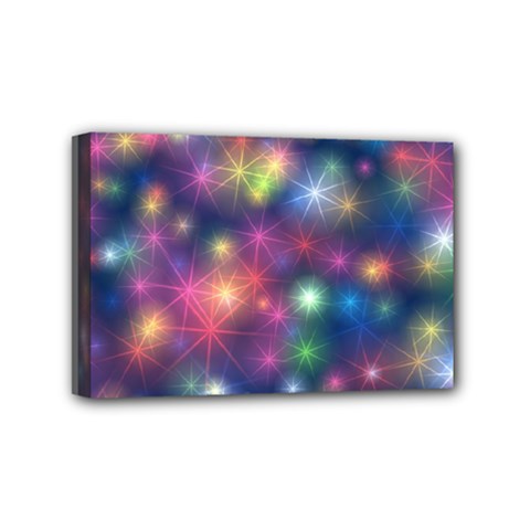 Starlight Shiny Glitter Stars Mini Canvas 6  X 4  by yoursparklingshop