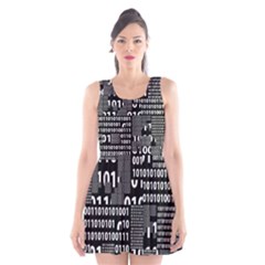 Beautiful Binary Scoop Neck Skater Dress by StuffOrSomething