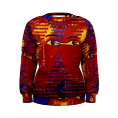 Conundrum Iii, Abstract Purple & Orange Goddess Women s Sweatshirt by DianeClancy