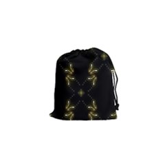 Festive Black Golden Lights  Drawstring Pouches (xs)  by yoursparklingshop