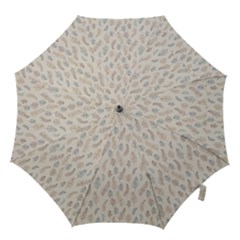 Whimsical Feather Pattern, Nature Brown, Hook Handle Umbrella (medium) by Zandiepants